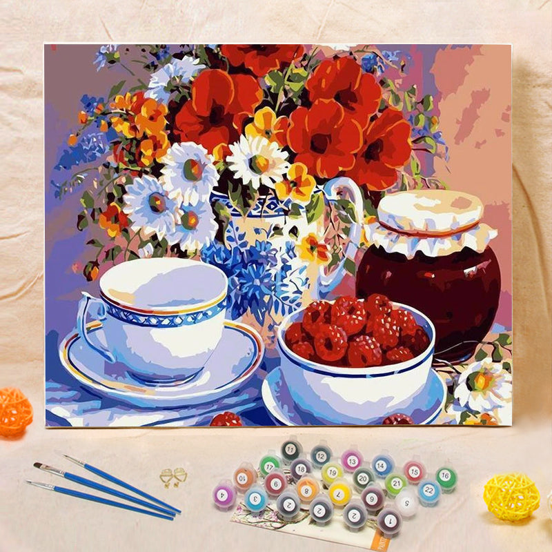 DIY Painting By Numbers - Flowers & Fruits (16"x20" / 40x50cm)