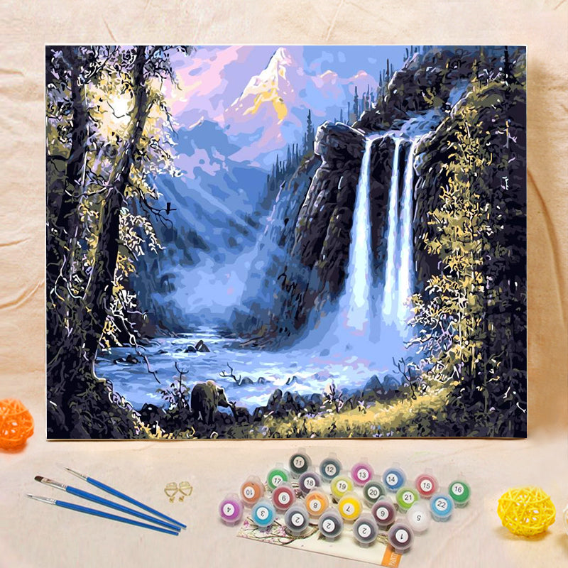 DIY Painting By Numbers - Fairyland Waterfall (16"x20" / 40x50cm)
