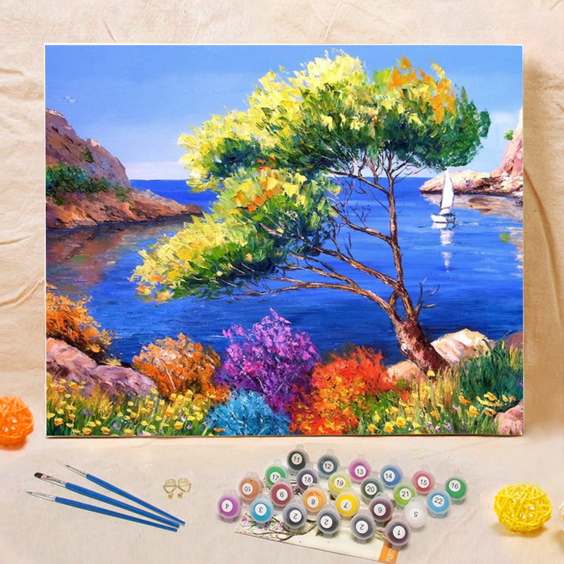 DIY Painting By Numbers -Colorful-0223  (16"x20" / 40x50cm)