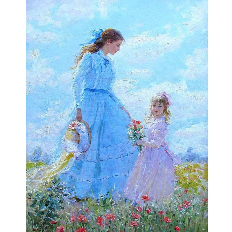 【New Year Sale】 ColourMost™ DIY Painting By Numbers - Mother and daughter  (16x20)