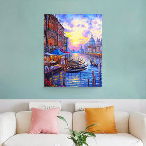 DIY Painting By Numbers - Venice Sunset (16"x20" / 40x50cm)