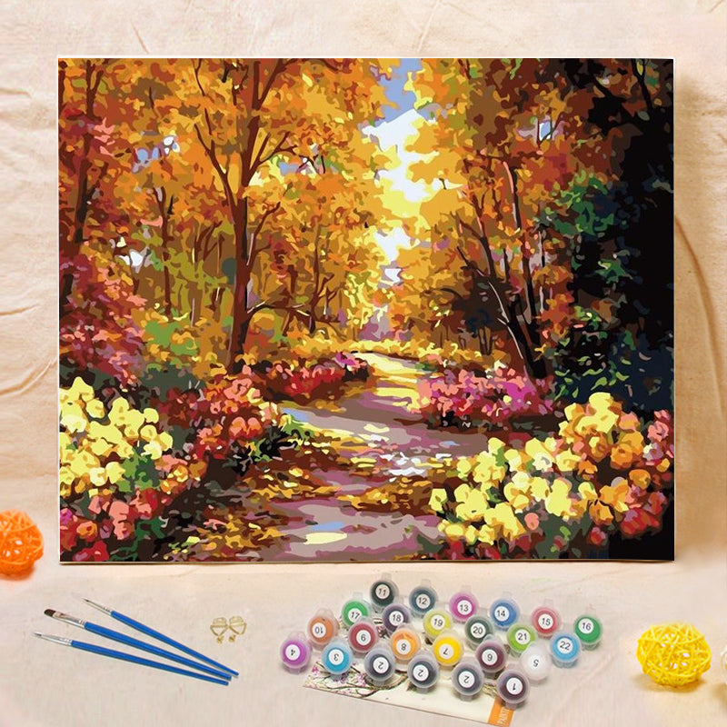 DIY Painting By Numbers - Beautiful Trail (16"x20" / 40x50cm)