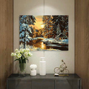 DIY Painting By Numbers - Snow Forest  (16"x20" / 40x50cm)