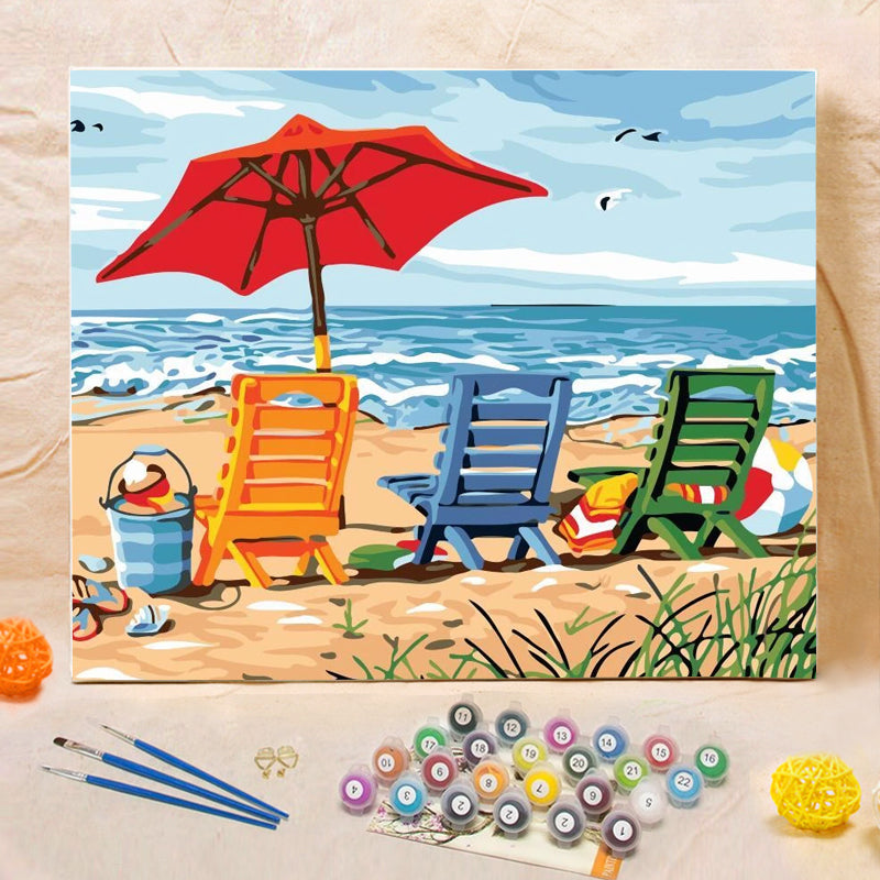 DIY Painting By Numbers -Vacation (16"x20" / 40x50cm)
