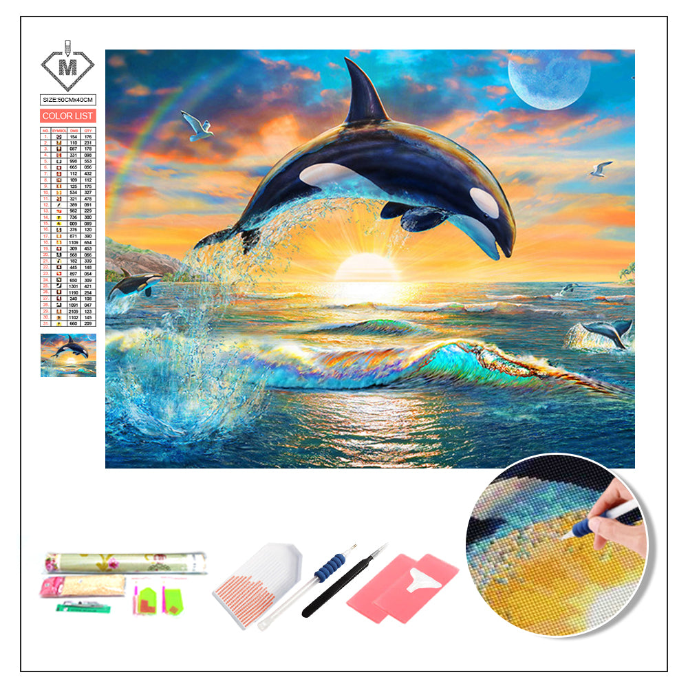 DIY Diamond Painting Kit  - Dolphin