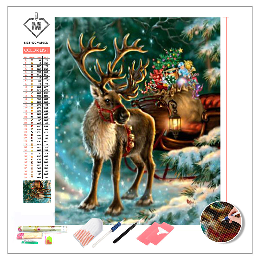 DIY Diamond Painting Kit  - Christmas deer