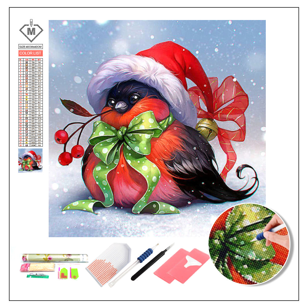 DIY Diamond Painting Kit  - Christmas bird