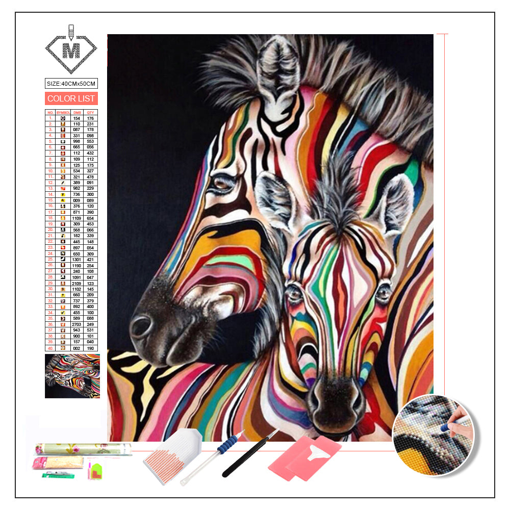 DIY Diamond Painting Kit  - Color zebra
