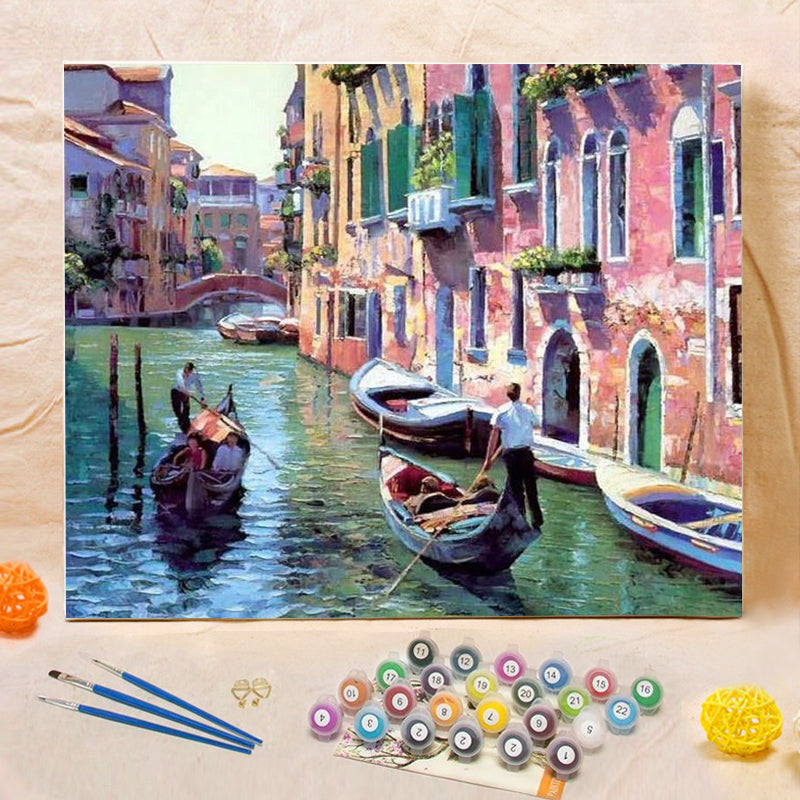 DIY Painting By Numbers - Venice (16"x20" / 40x50cm)
