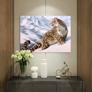 DIY Painting By Numbers - Snow Leopard (16"x20" / 40x50cm)