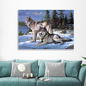 DIY Painting By Numbers - Wolf (16"x20" / 40x50cm)