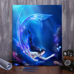 DIY Painting By Numbers - Mermaid-0223 (16"x20" / 40x50cm)