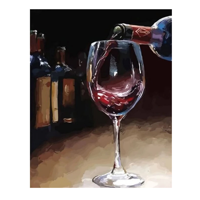 DIY Painting By Numbers - Red wine (16"x20" / 40x50cm)
