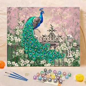 DIY Painting By Numbers - Peacock (16"x20" / 40x50cm)
