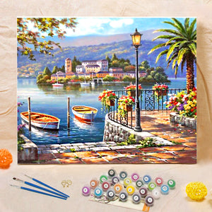 DIY Painting By Numbers - Lakeside (16"x20" / 40x50cm)
