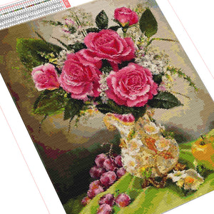 DIY Diamond Painting Kit  - Blooming roses