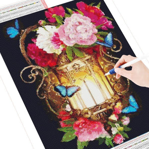 DIY Diamond Painting Kit  - Butterfly and flower