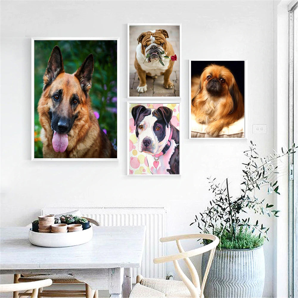 Colourful Dog Diamond Painting – We Have A Handle On This