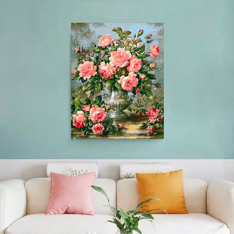 DIY Painting By Numbers - Rose flowers/20-0113-01 (16"x20" / 40x50cm)