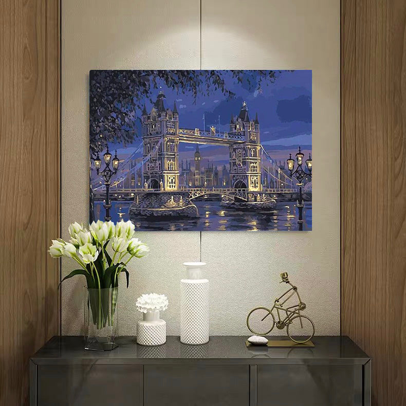 DIY Painting By Numbers - London Tower Bridge (16"x20" / 40x50cm)