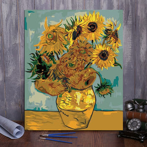 DIY Painting By Numbers -Sunflower (16"x20" / 40x50cm)