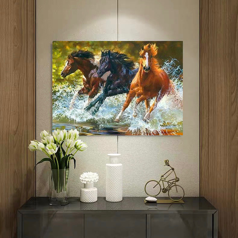 DIY Painting By Numbers - Running Horse (16"x20" / 40x50cm)