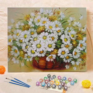 DIY Painting By Numbers - Vintage Flower (16"x20" / 40x50cm)