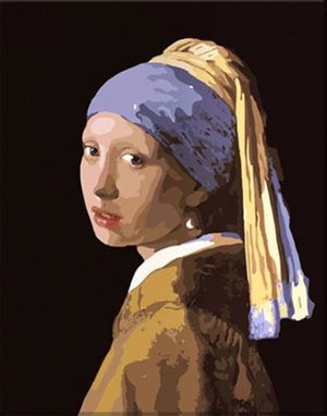 DIY Painting By Numbers -Girl With A Pearl Earring  (16"x20" / 40x50cm)