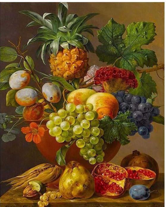 DIY Painting By Numbers - Fruit Basket (16"x20" / 40x50cm)