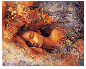 DIY Painting By Numbers -Sweet Dream & Girl (16"x20" / 40x50cm)